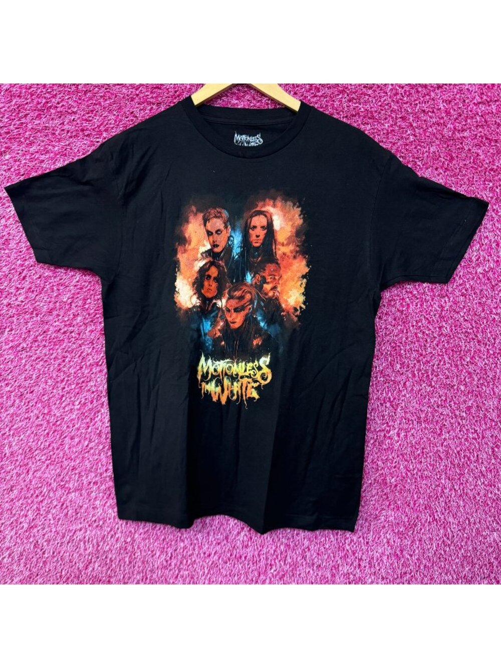 Motionless in White Watercolor Portrait T-shirt size XL